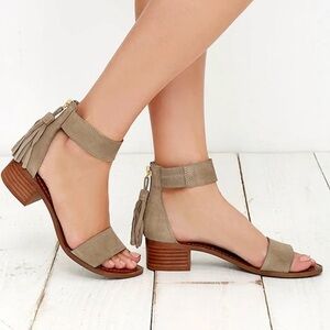 Steve Madden Darcie Suede Leather Heeled Sandals